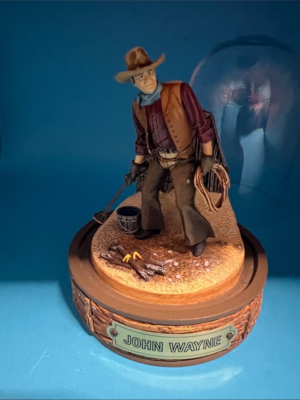 John Wayne limited edition hand painted Franklin Mint sculpture